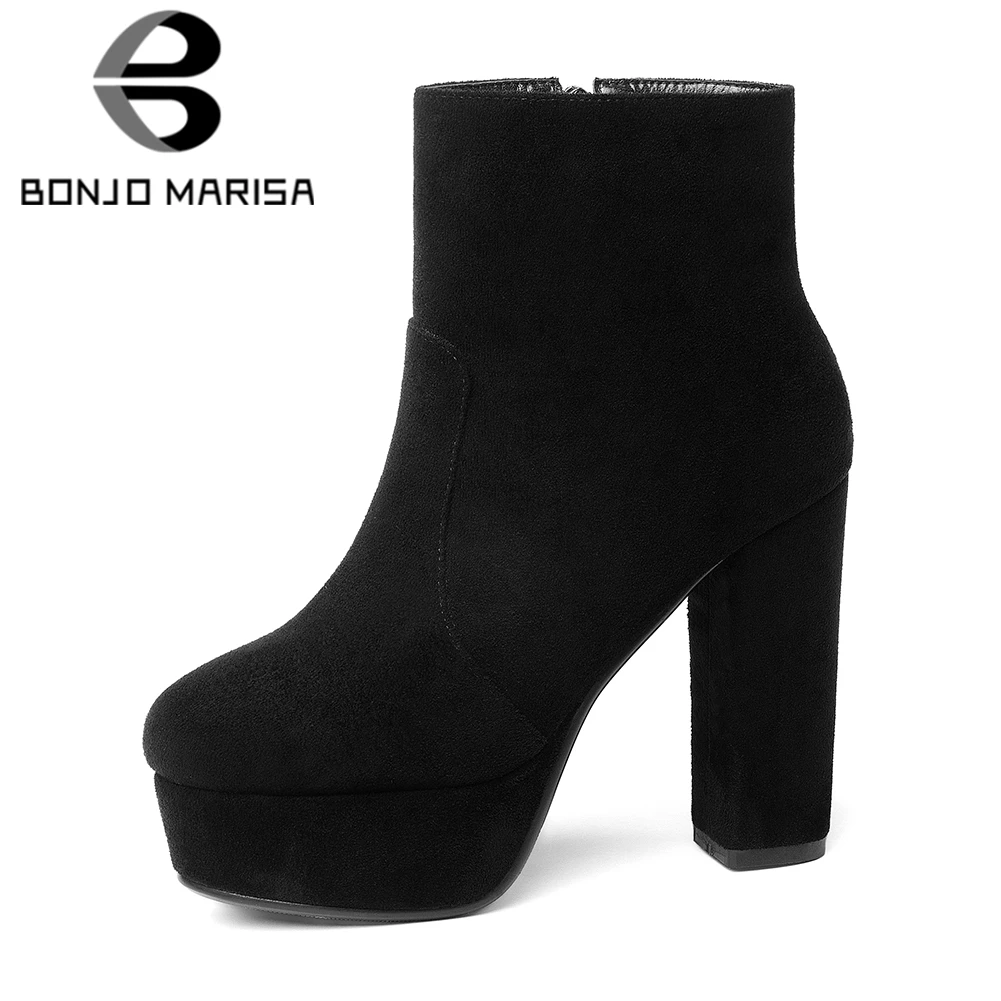 BONJOMARISA 2019 10 Colors Trendy Top Quality Ankle Boots Women's Shoes ...