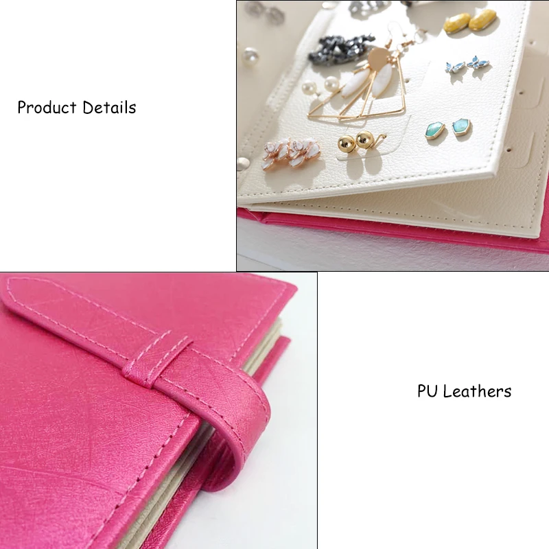 Kayiyo Pu Leather Jwellery Storage Book Women Stud Earrings Kayiyo Pu Leather Jwellery Storage Book Women Stud Earrings Collection Earring Box Jewelry Display In Bo Bins From Home