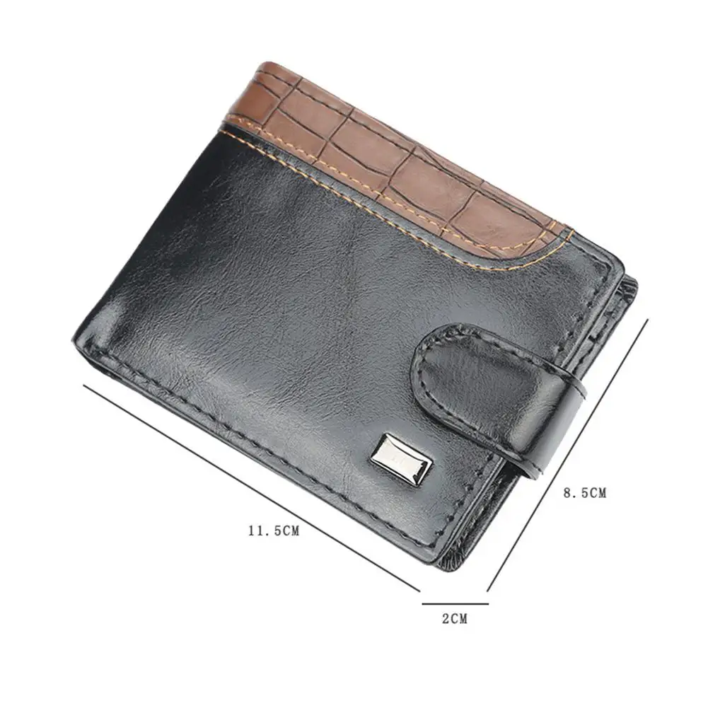 PinShang Стильная мужская деловая Ретро короткая Пряжка для бумажника многофункциональный кошелек