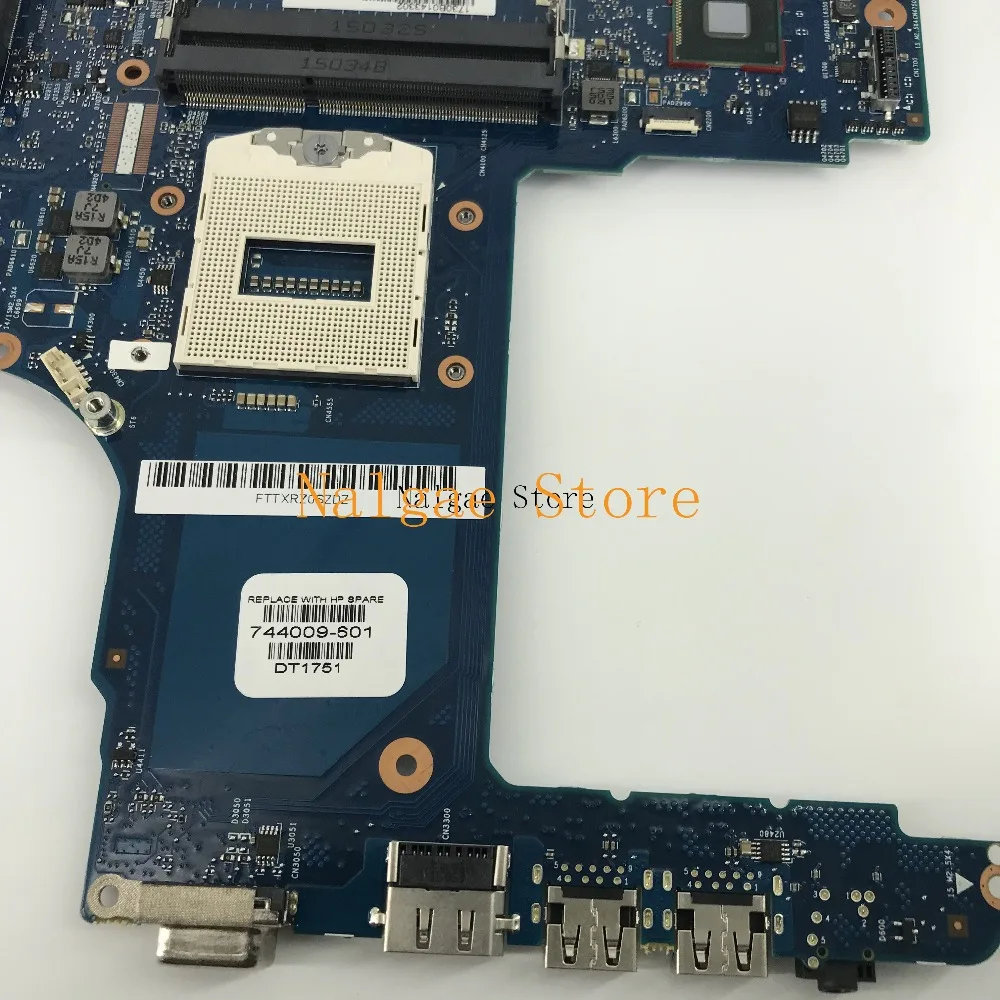Материнская плата для ноутбука 744009-001 для HP для ProBook 640 G1 650 G1 материнской QM87 чипсет PGA947 HD 4600