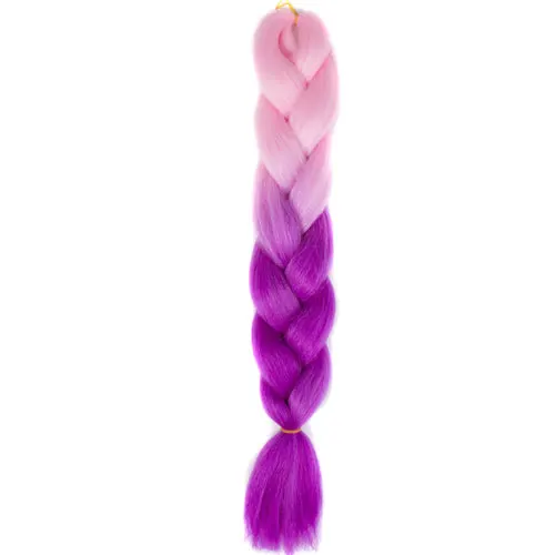 FALEMEI синтетические жгуты для вплетания волос Омбре яки объемное крупное плетение волос 100 г/упак. 5-6 пачек может наполнять голову 24 дюйма 60 цветов - Цвет: #5