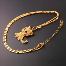 Best Cheap Cute Rhinestone Cat Necklace For Women
