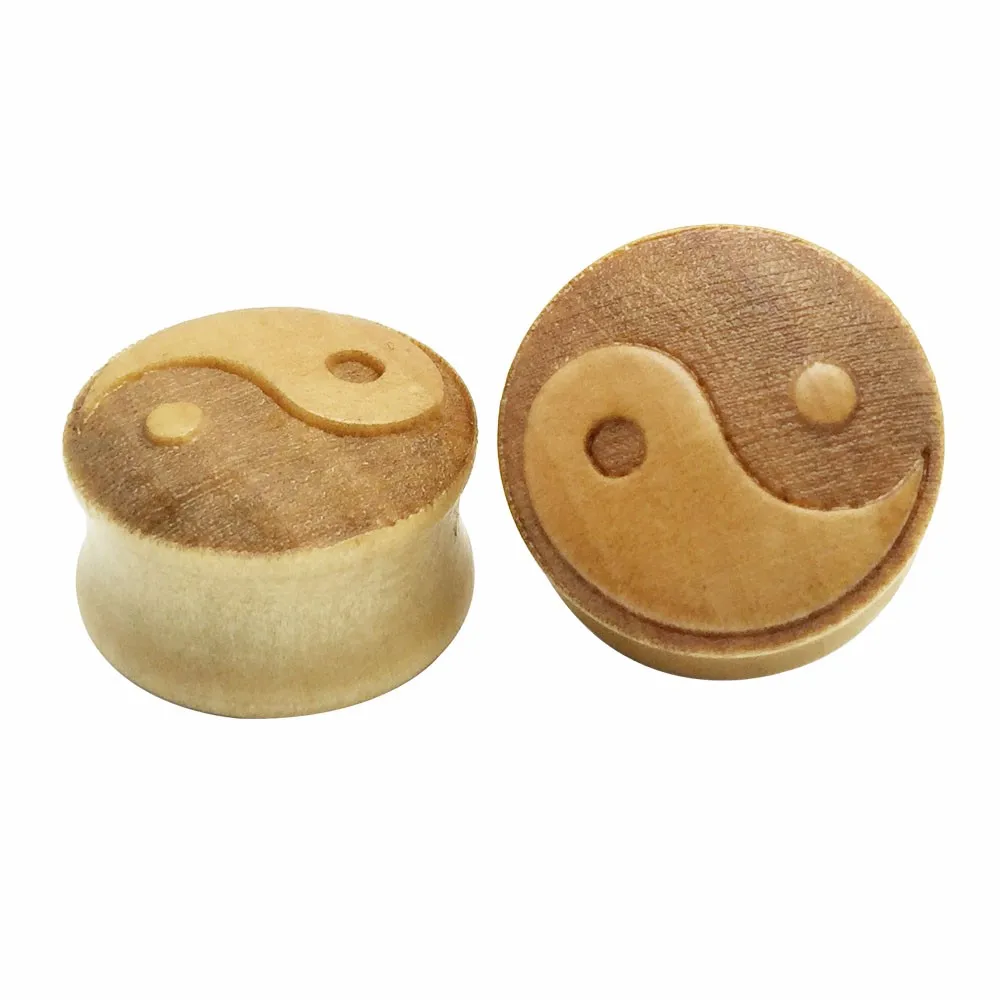 2pieces wood ear tunnels flesh piercing ear expanders saddle stretchers wooden gauges kit 8-20mm fashion body jewelry men women 2