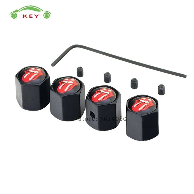 

Car Accessories Metal Tire Stem Valve Caps Auto wheel Covers for Funny Tongue Logo for Porsche Honda Subaru Vespa Mazda Hyundai