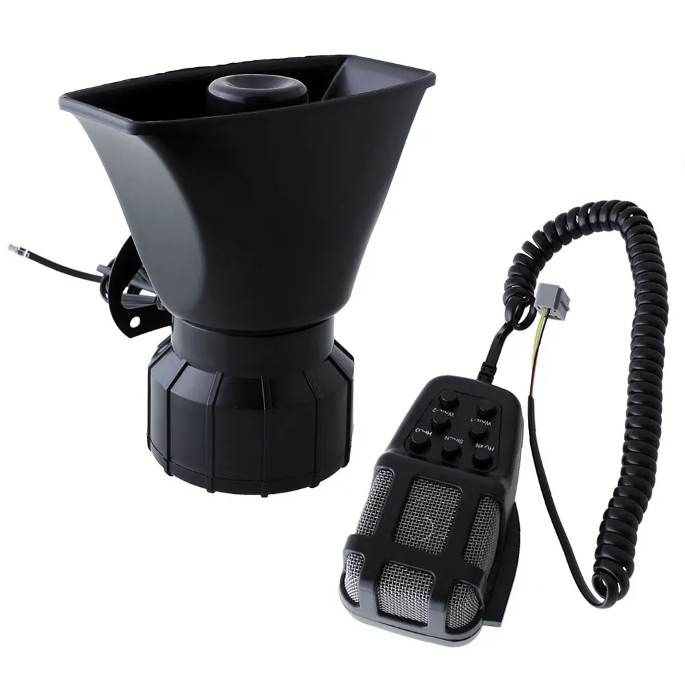 12V Portable Car Horn PA Speaker Fire Siren Auto Horn Universal Car