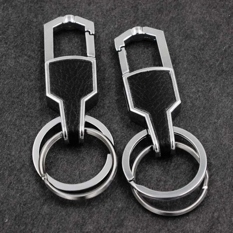 

High quality 1 Pcs Men Metal Waist Hanging Key Ring Car Keychain Creative Key Ring Fashion Gifts