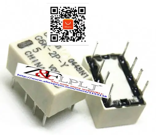 Новинка оригинальное реле G6K-2P-Y-5V G6K-2P-Y-5VDC 5VDC 5 шт./лот | Электронные компоненты и