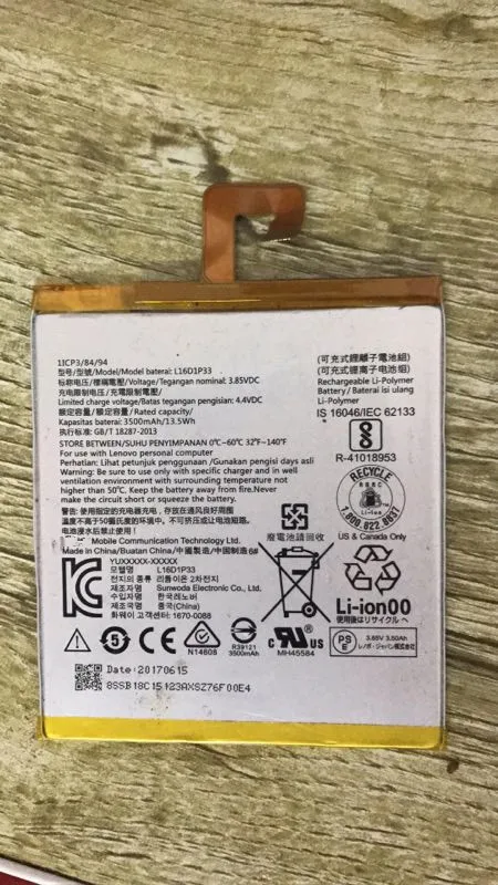 

New High Quality L16D1P33 Battery For Lenovo Battery 3500mAh
