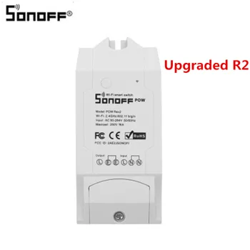 

Sonoff Pow R2 16A Wifi Smart Switch Monitor Energy Usage Smart Home Power Measuring Wi-fi Switch APP Control Works With Alexa