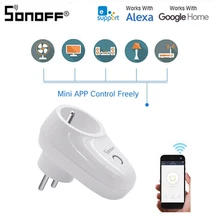 Sonoff S26 WiFi Smart US/UK/EU разъем Беспроводной Plug Мощность розетки умный дом переключатель работать с Alexa google помощник IFTTT