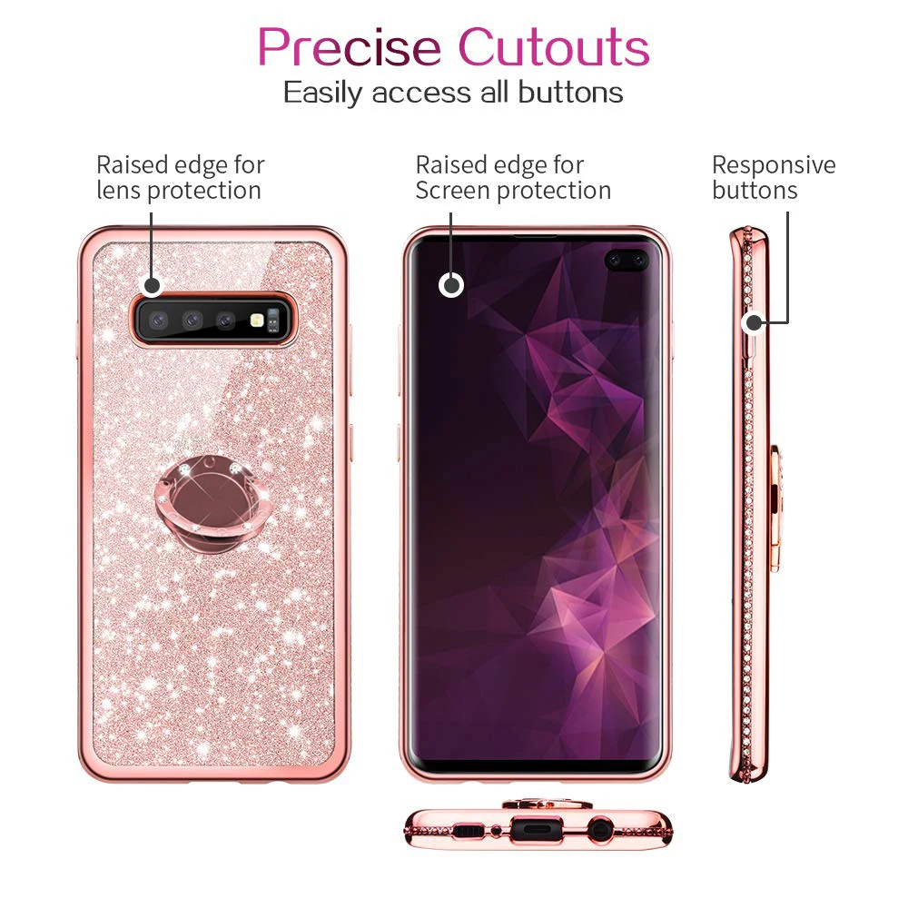 Блестящий Алмазный чехол для Samsung Galaxy S10 S10e S8 S9 Plus Note 9 8 S7 edge A6 A8 2018 A7 Магнитный с