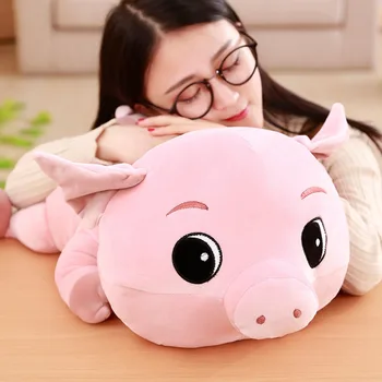 

Pink pig plush toy Cute pig toy sleeping pillow Stuffed Down cotton soft doll