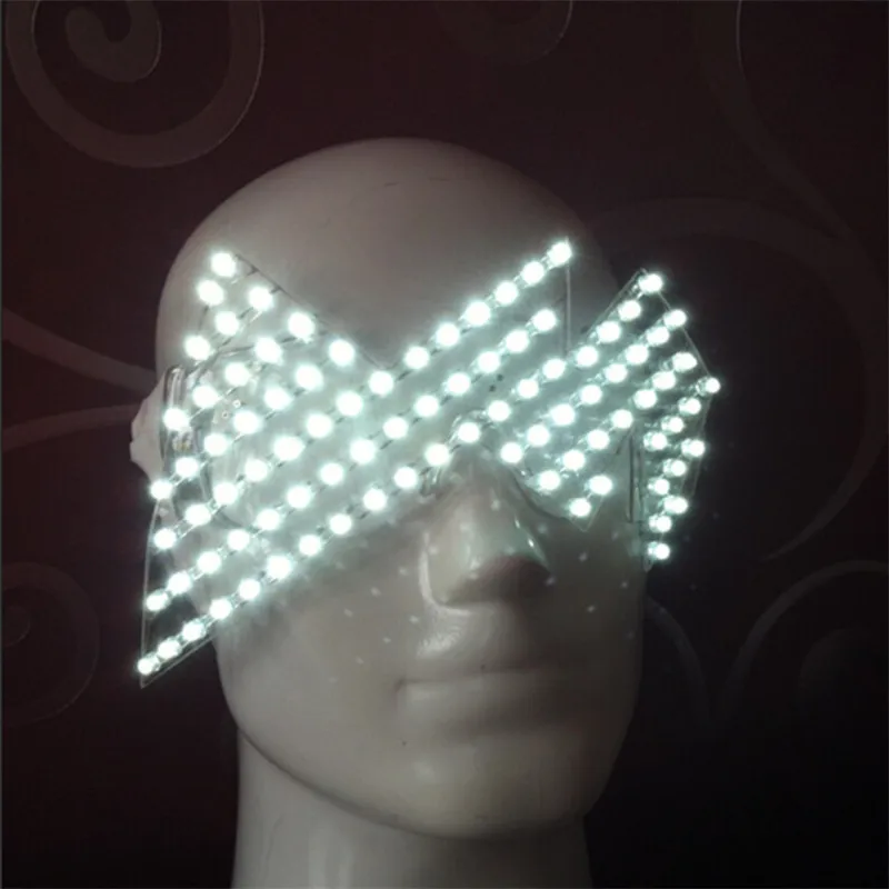 New Product Led Glasses Luminous White Lighting Halloween Glasses For Parties Event Party Supplies Free Shipping06