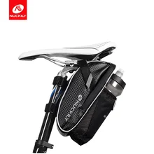 NUCKILY Bicycle Saddle Bag With Water Bottle Pocket Waterproof Rainproof MTB Cycling Rear Seat Storage Road Bike Bag PL02 rockbros c7 nylon bicycle saddle bag with water bottle pocket
