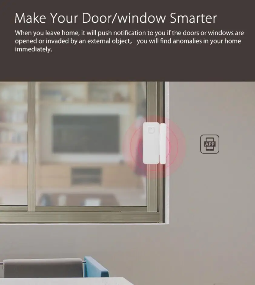Wi Fi двери магнитного окна сенсор приложение-будильник управление Android IOS беспроводной открытой двери детектор
