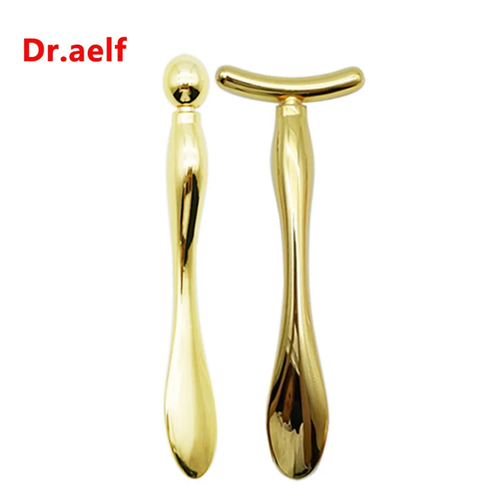 

Dr.aelf T-shape Double Head Face Massager Slimming Beauty Lift Skin Tightening Anti-Wrinkles Face Care Stick