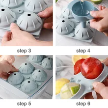 ГОРЯЧАЯ круглая формочка для мороженого 4 сетки без запаха Пищевая силиконовая форма для льда поднос дома MDD88