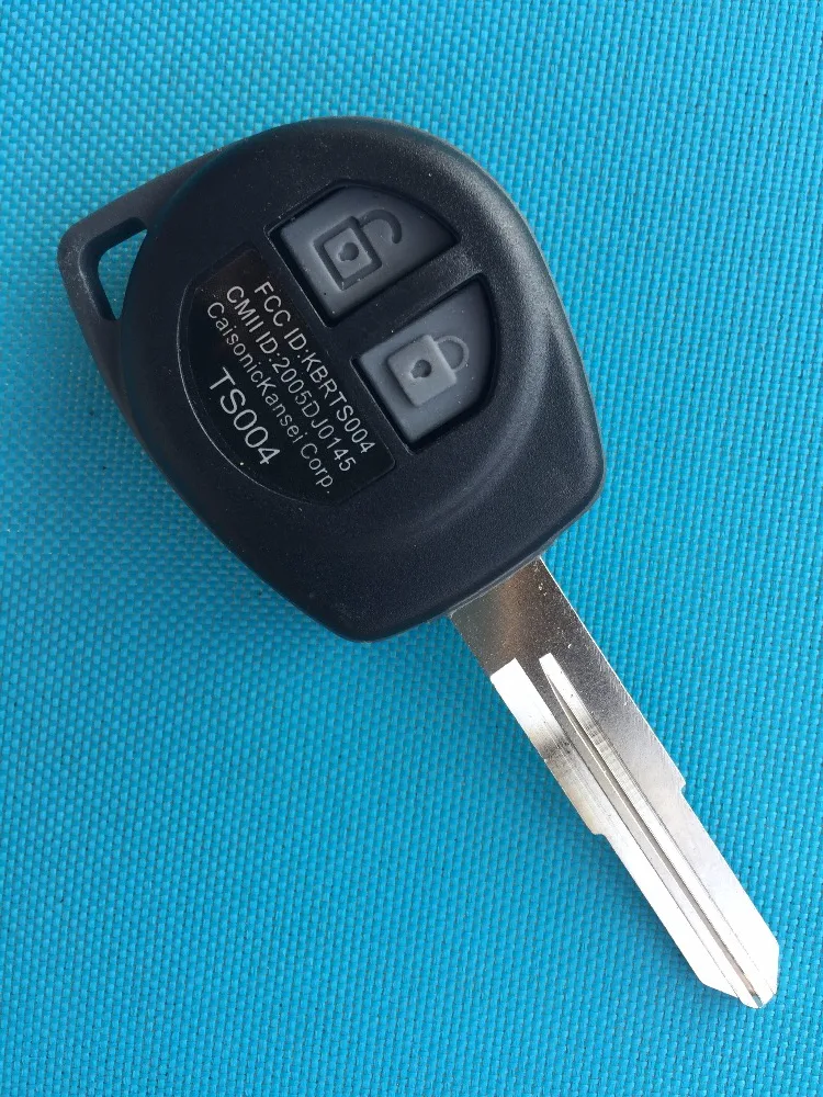 

For Suzuki VITARA SWIFT IGNIS SX4 Liana ALTO 2 button remote key shell Case Key Rubber Pad Uncut S41 blade no logo