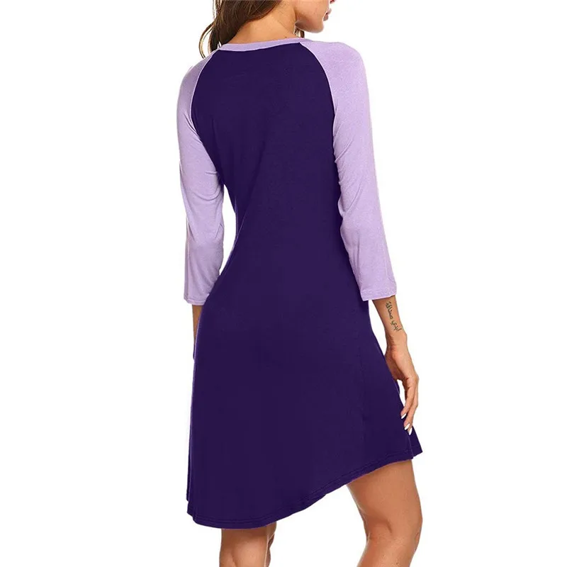 Telotuny Women's Maternity Breastfeeding Nightshirt Sleepwear maternity clothes for pregnant women cotton nursing top Dec13