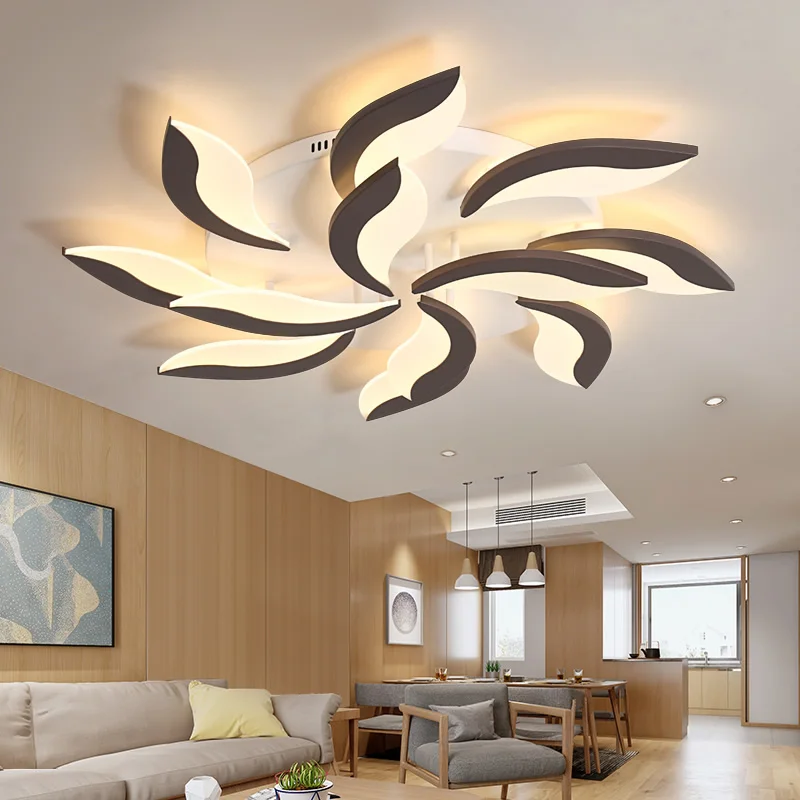 Pilot żyrandol Moda Wiatrak Nowoczesny żyrandol Led Dekoracja Do Wnętrza Domu Akrylowy Nowoczesny żyrandol Chandelier Lighting Modern Chandelier Lightingremote Control Chandelier Aliexpress