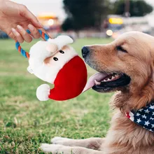 Домашних собак рождественский подарок Санта-образный, игрушки собаки молярная игрушки для умиротворения и решения скуки