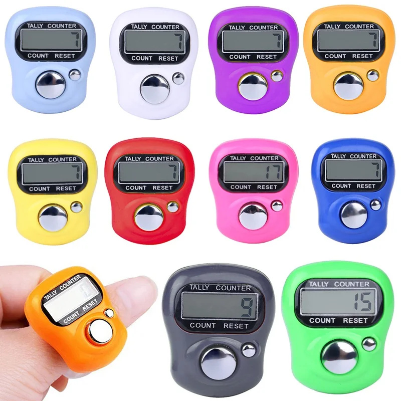 

Digital Electronic Finger Hand Ring Knitting Row Tally Counter Pedometer Finger Ring Counter