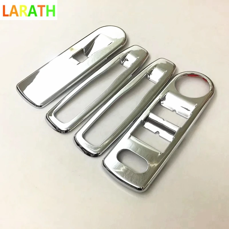 

Car body ABS chrome door Window glass inner panel Armrest Lift Switch Button trim frame 4pcs For Renault Captur 2015 2016 2017