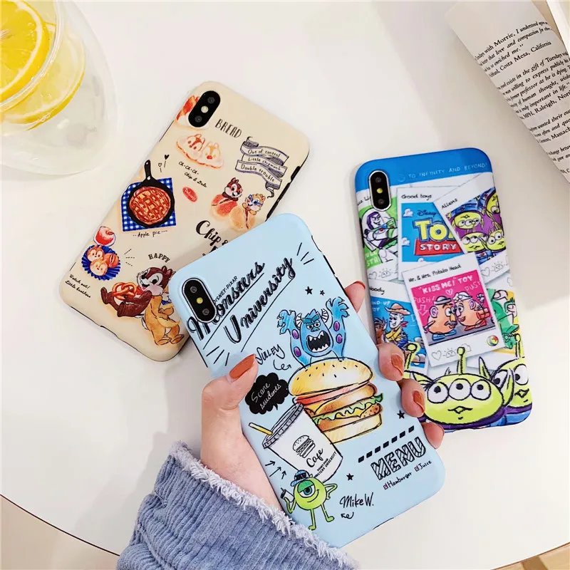Mouplayca для iphone 6 6s 7 8 плюс X Xs Max XR телефонные чехлы прекрасный мультфильм каракули