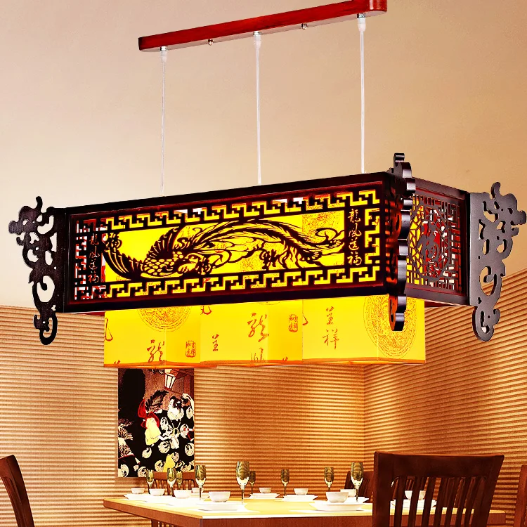 

Chinese Solid wood pendant lamp living room sheepskin antique wooden pendant lights special Tea House Restaurant lamp LU620ZL497