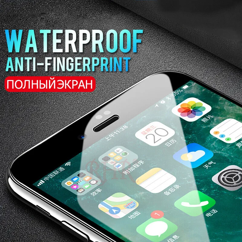 Защитное стекло RHR 5D для iPhone 6 7 S 8 Plus X закаленное защитное пленка|Защитные стёкла и