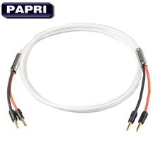 PAPRI MPS M-8 SP Audio Cable 99.9997% OFC Wire 24K Gold Plated Connector Banana Plugs Speaker Amplifier Cable HiFi 20pcs 2mm pin speaker banana plugs gold plated wire cable connector for audio hifi musical speaker adapter kit