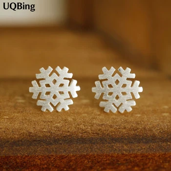 

Wholesale 925 Silver Snow Flower Stud Earring Fashion Women Silver Earrings Brincos Pendientes de plata