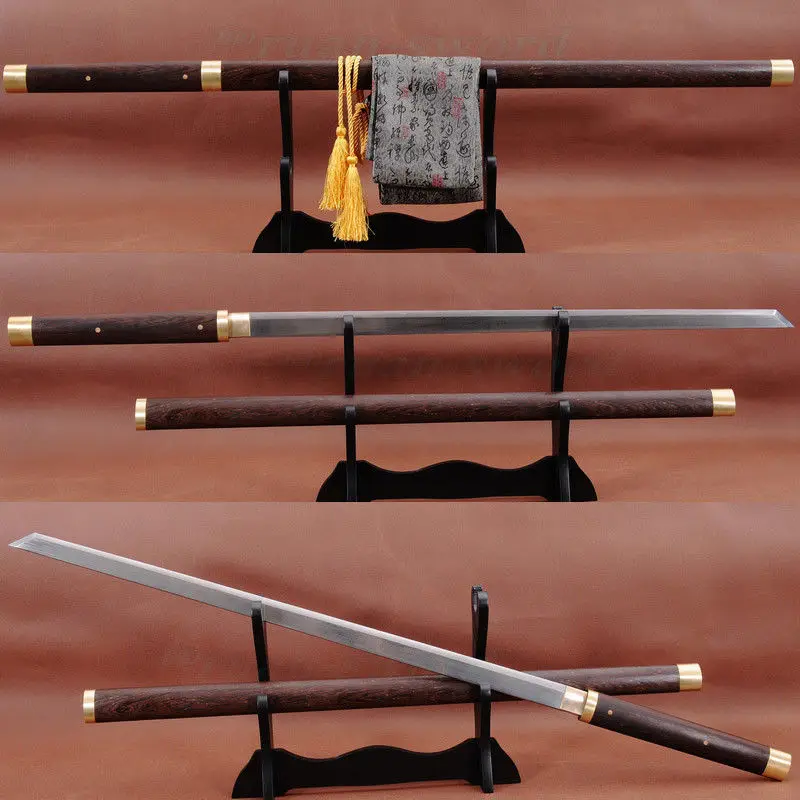 

JAPANESE SAMURAI SWORD NINJA FOLDED STEEL KIRIHA ZUKURI FULL TANG SHARP BLADE
