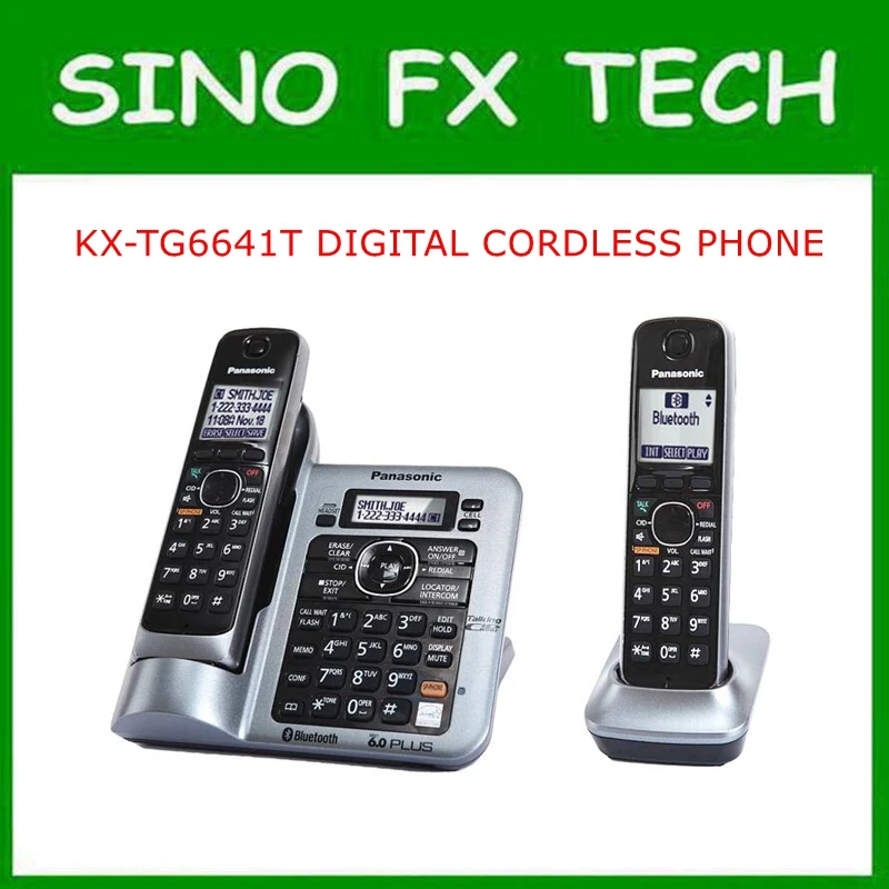 

2 Handsets KX-TG6641 DECT 6.0 DIGITAL CORDLESS ANSWERING SYSTEM home use telephone deskphone wireless telephone TG6641 98% NEW