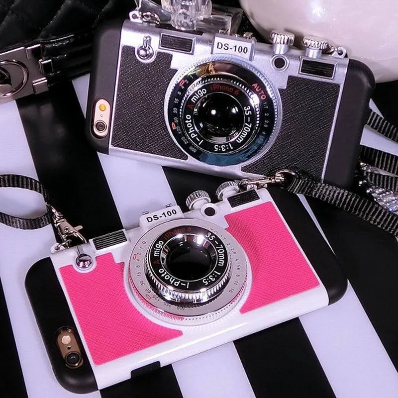

Luxury Retro 3D Camera Style Pattern Shockproof Protective Hard PC Back Phone Case Cover For iPhone X 7 8 Plus 6 6S Plus 5 5S SE