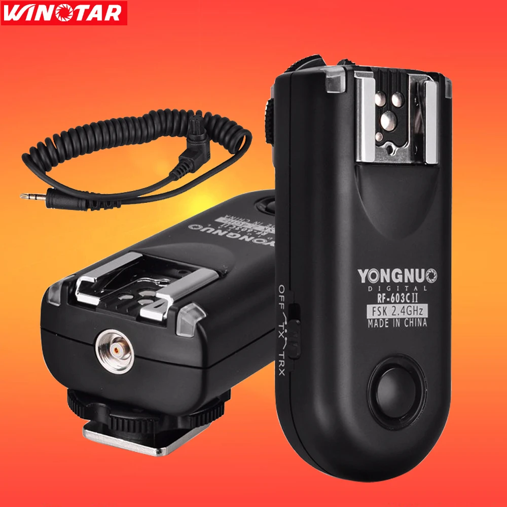 YONGNUO RF-603 II C3 Radio Wireless Remote Flash Trigger for Canon 50D 40D 7D/7D Mark II/6D/6D Mark II/5D Mark IV / III /II 1DS