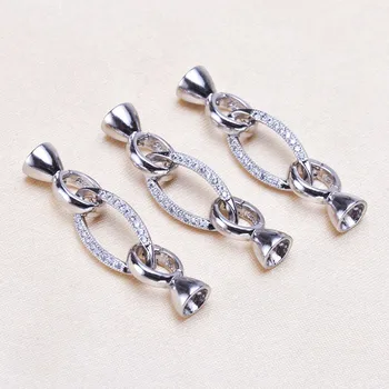 

DIY Jewelry Fittings Supplies Copper Fastener Clasp Connector Accessories For Natural Stones Pearls Bracelets Necklace Making