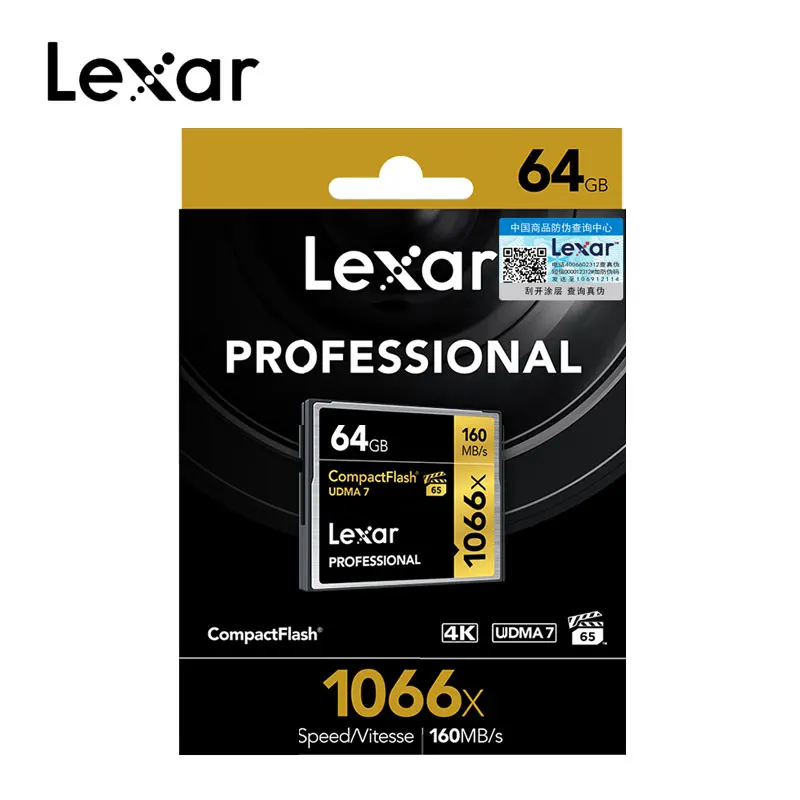

Lexar UDMA 7 128gb CF Card 1066x 32gb Memory card Up to 160MB/s VPG-65 64gb Compact flash card for Full HD/3D and 4K video