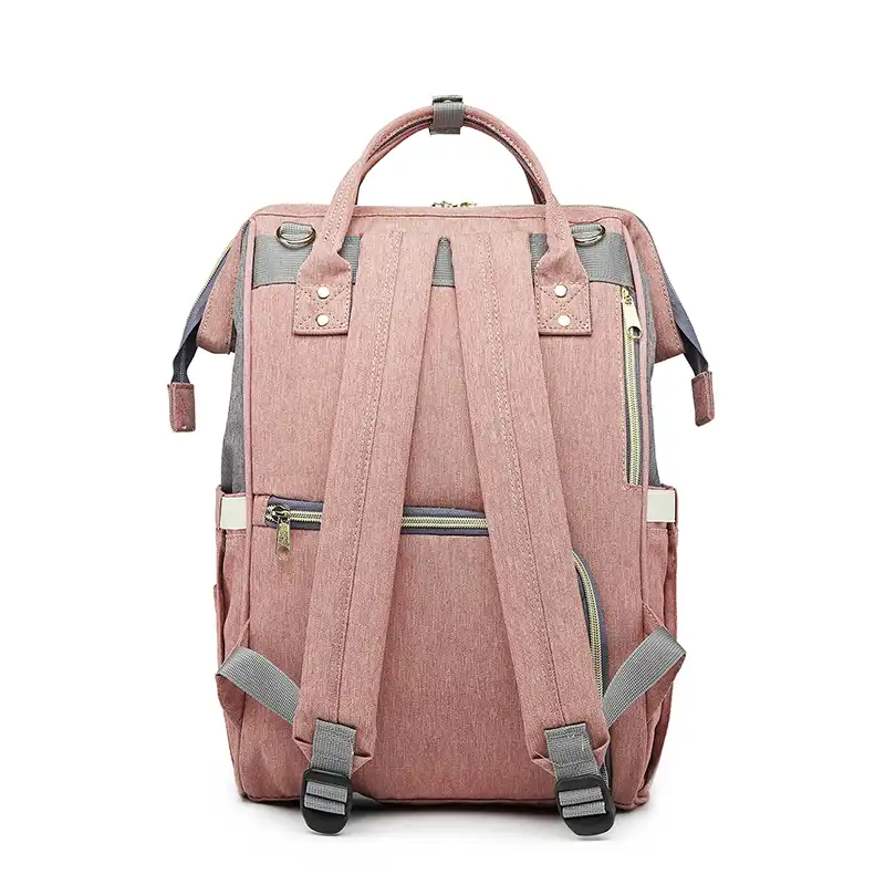 pink grey bag
