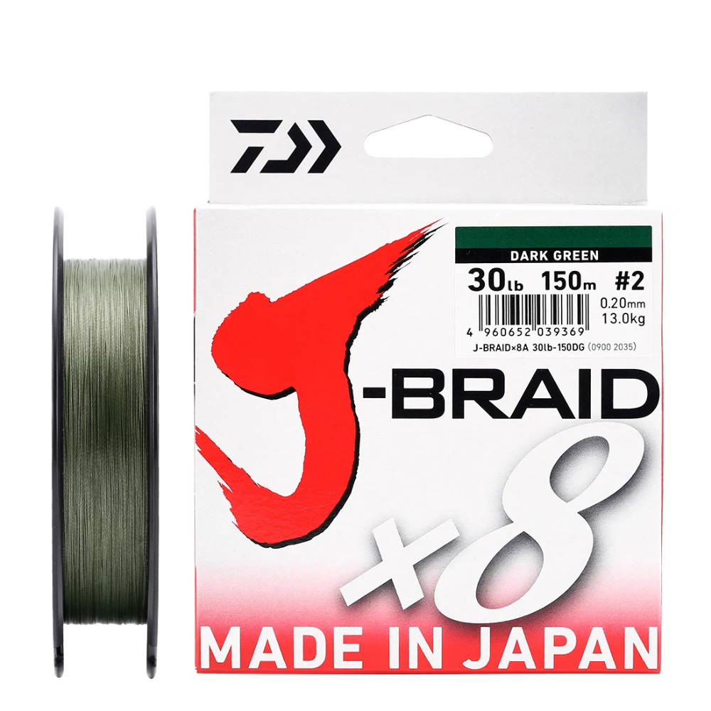 Daiwa оригинальная J-BRAID X8 150 м 8 плетеная леска из мононити 10-60 фунтов, сделано в Японии