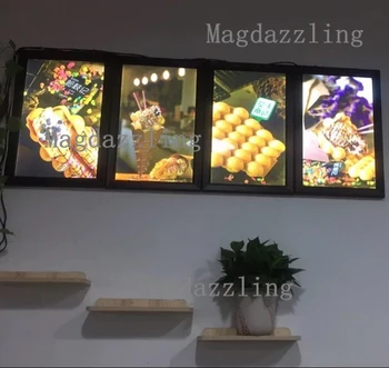 

40x60CM Black Aluminum Frame LED Edge Lit Menu Light Box for Restaurant