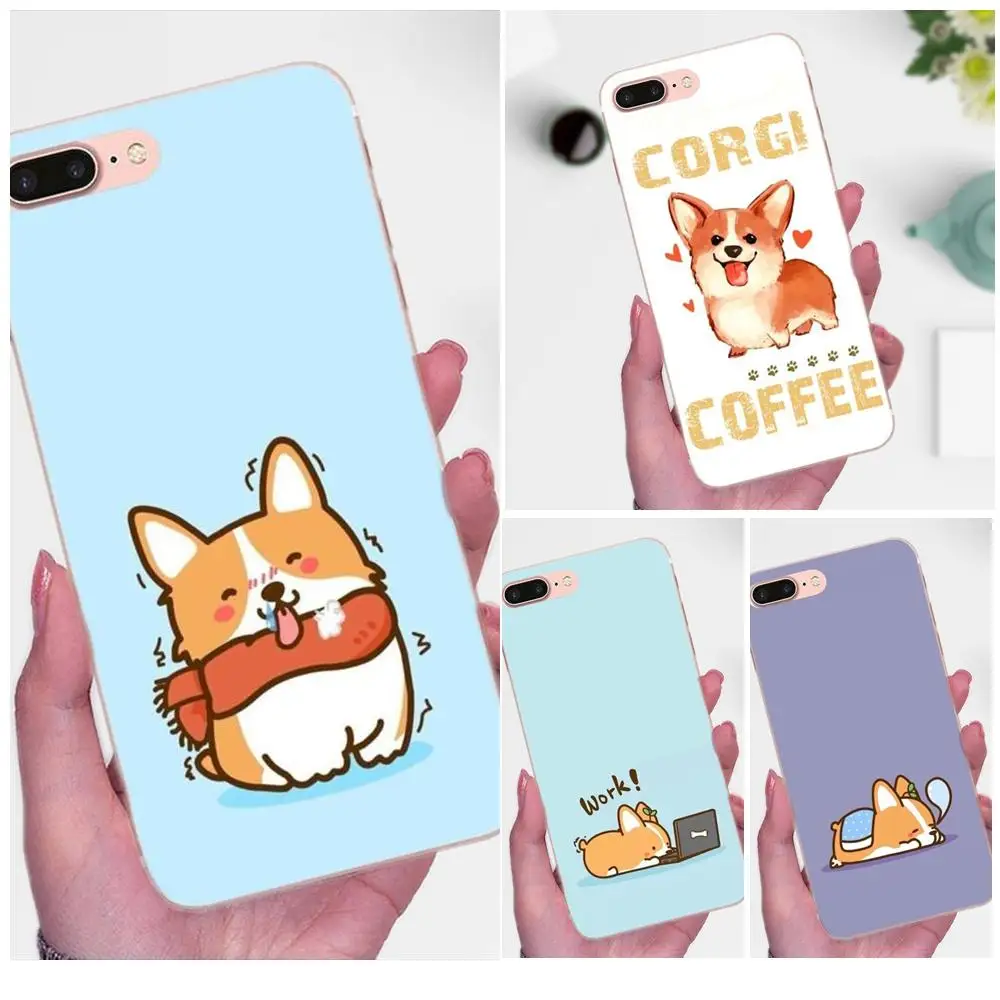 Милые милые собаки корги для Xiaomi Redmi Note 2 3 3S 4 4A 4X 5 5A 6 6A Pro Plus прекрасный пластик |