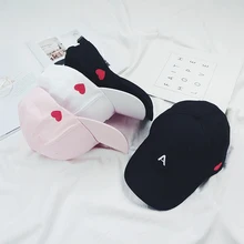 YouGeMan Летняя мода белый хип-хоп Snapback шляпа мужская Корейская Ulzzang Harajuku вышивка любовь сердце розовая бейсбольная кепка для женщин