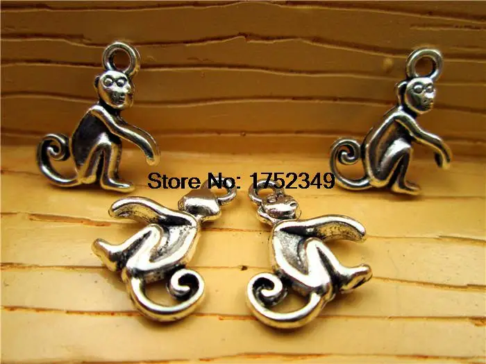 

30pcs--Monkey Charms Antique Tibetan silver Monkey Charms pendants ,DIY Supplies 16mm x 13mm