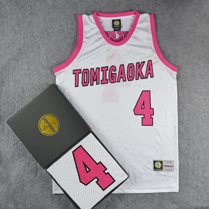 

SLAM DUNK Cosplay Costume Basketball Jersey NO.4 Rukawa TOMIGAOKA School Basketball Team Jerseys Men Basketball Sports Tank Tops
