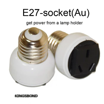 

E27 lamp Base Bulbs to AU socket get power from holder from a lantern or suspension lamp AU plug