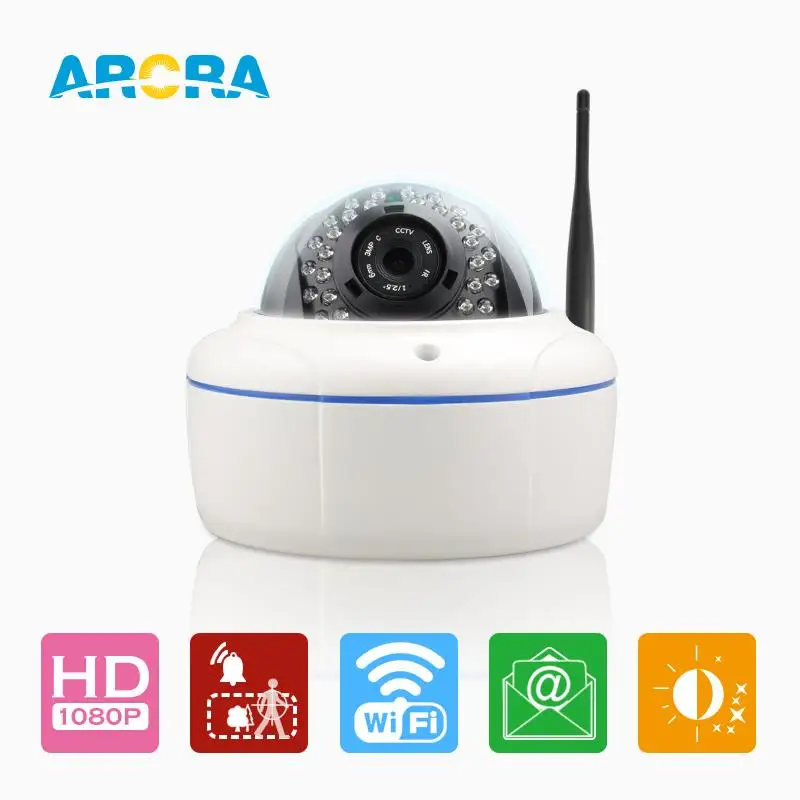 

ARCRA 2.0M wifi Camera 1920*1080P ir cut 30 pcs LED night vision up to 30mtrs ip66 waterproof Onvif  video security ip Cameras
