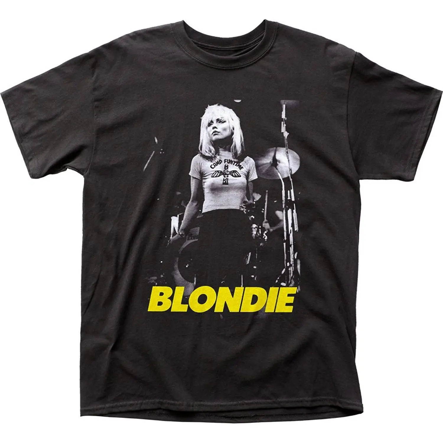 

Blondie T Shirts Men'S Funtime Casual Band T Shirt Black Good Quality Brand Cotton Shirt Summer Style Cool Shirts