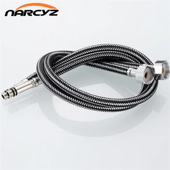 

60cm 2 pcs basin hot and cold tap inlet stainless steel braided hose connecting pipe 9107K