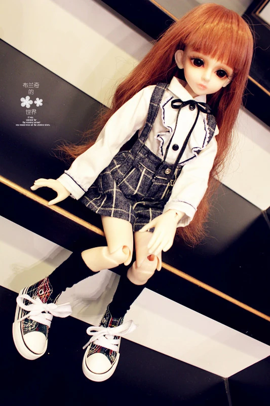 1/4 1/3 SD17 SSDF BJD Outfit Clothes Buckle Sleeves+Pants Inclined Zipper Deco 